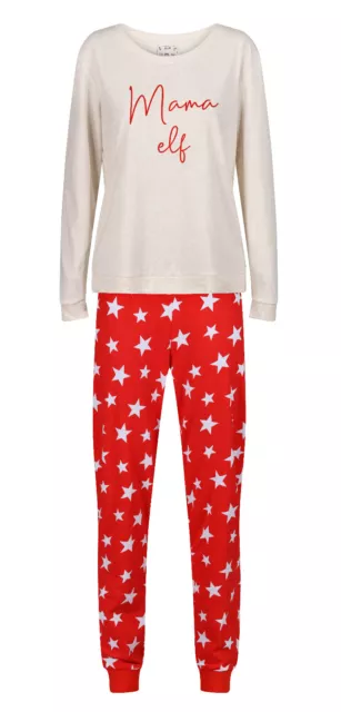 Ladies Christmas Pyjamas Mama Elf Ex Uk Store Xmas Pj Sets Night Wear 6-22 New