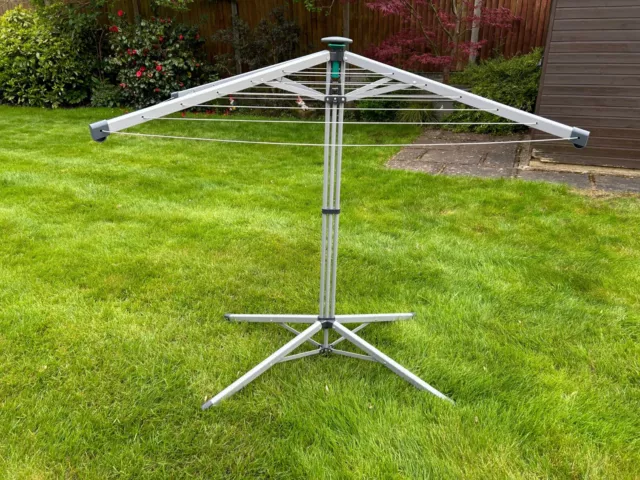 LEIFHEIT LinoPop-Up 140 Portable Foldaway Rotary Clothes Airer Washing Line