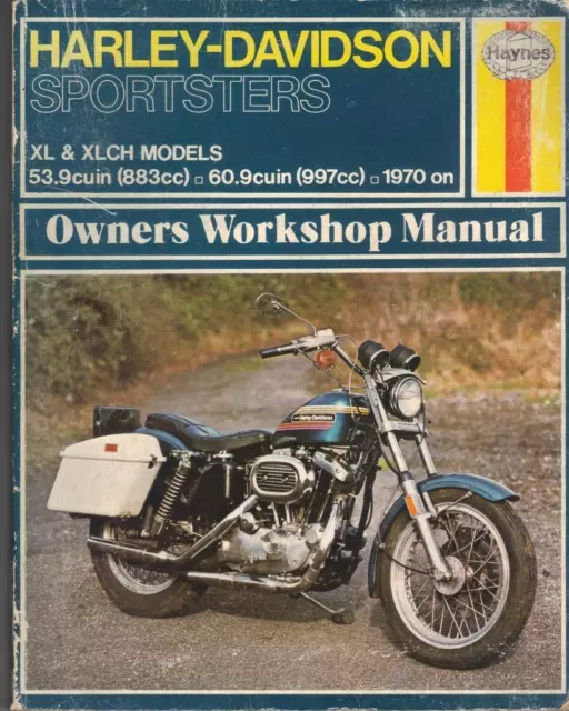 Harley Davidson Sportster Xl,Xlch 883 1000 Ironhead Haynes Manual 1970-1976
