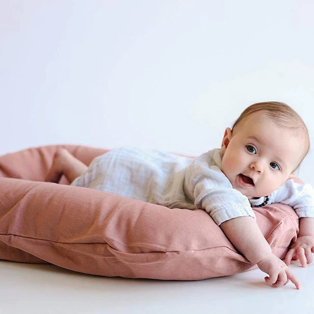 Baby Pillow Cushion Bassinet Sleep Nest Pod Anti Roll Portable Bed} Q5G4