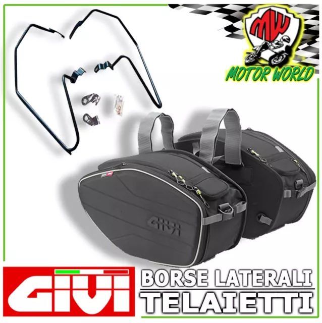 Givi Borse Laterali Ea101B + Te213 Telaio Fissaggio Honda Xl V Transalp 650 2005