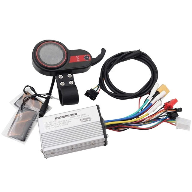 Accélérateur Avec écran LCD QS-S4 Pour Trottinette électrique 8/9/10/8X - 48V-60V, 6 Broches, étanche - Contrôle Vitesse, Mode, Puissance