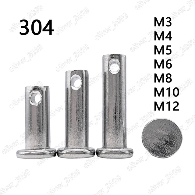 304 STAINLESS STEEL Clevis Pins With Head M2/M2.5/M3/M4/M5/M6/M8/M10