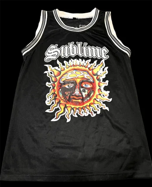 RARE Sublime Band Basketball Jersey Shirt Sun Logo 40 Oz To Freedom Tour Sz S