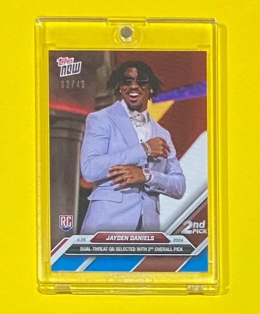 2024 TOPPS NOW Jayden Daniels Rookie BLU PARALLELO/49 SSP Commanders D
