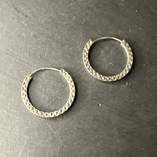 Ancienne Paire De Boucle D’oreille Pendante Argent Massif createur anneaux