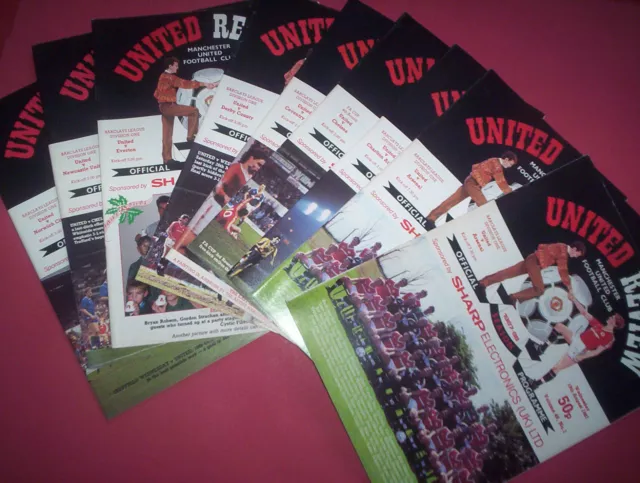 1987/88 Manchester Utd Home Programmes Choose From List Man Utd (1988)