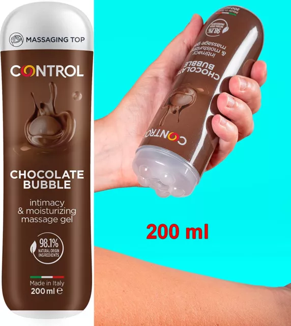 Control Gel Lubricante sexual íntimo masaje Base Agua 200 ml, aroma a chocolate
