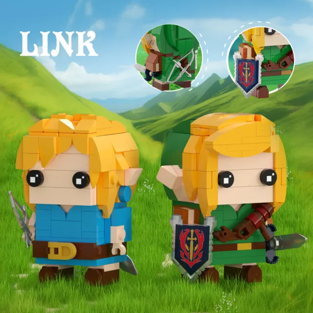 Link Building Blocks Set Action Figures Model Bricks Kit Kids Toys with Box Gift