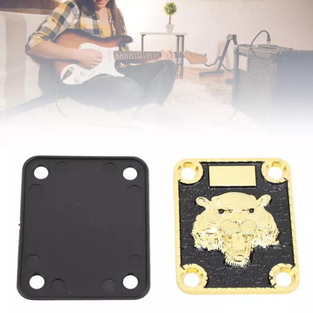 (GV120)Electric Guitar Neck Plate 4 Holes Zinc Alloy Protective Guitar Neck VIS