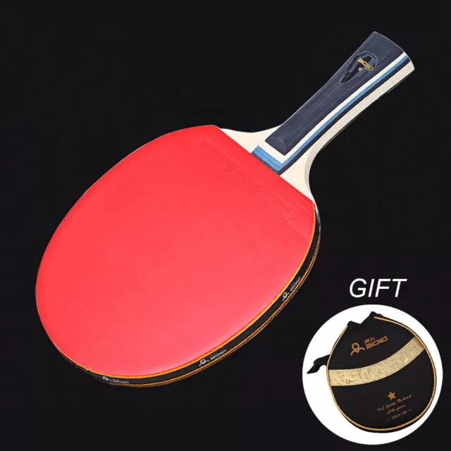 Bat Table Tennis Racket Long Handle One-star Reverse Glue With Bag 1 Pc