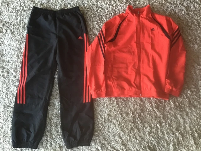 Giacca e fondo Adidas Joggers Ragazzi 13-14 Rosso e Nero In perfette condizioni 