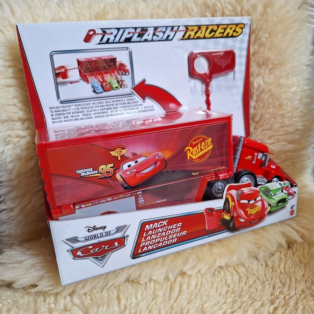 NEW DISNEY WORLD Of Pixar Cars Mack Launcher Riplash Racers Hauler 4 ...