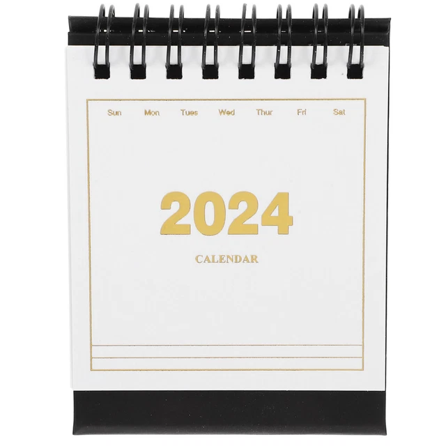 Desktop calendar 2023 small 2023 2024 standing flip office memorandum