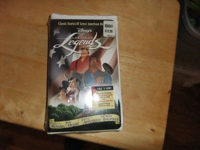 BANDE VHS VINTAGE Walt Disney's Classic American Legends BUNYAN JOHN ...