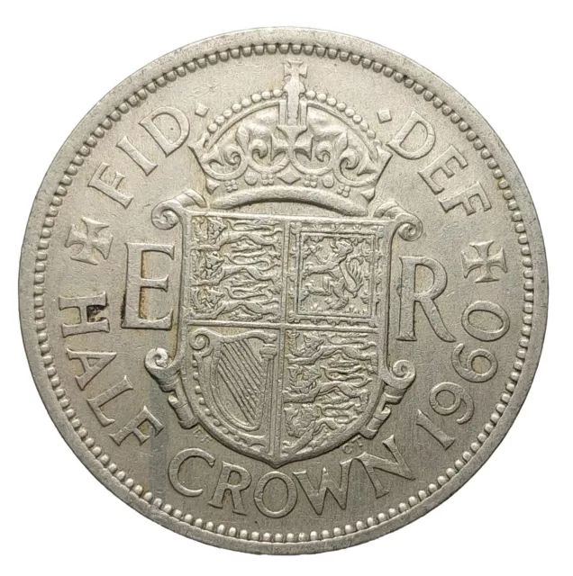 Great Britain Half Crown 1960 Coin Elizabeth II W207