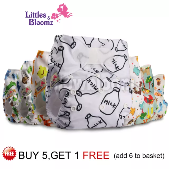 Reusable Baby Washable Cloth Nappy Cover STANDARD Hook-Loop Pocket Diaper 0-3yrs