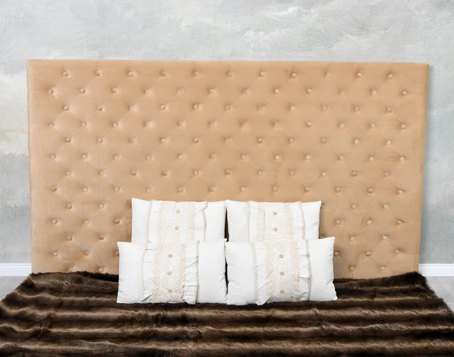 Cuscino Testiera In Velluto Grigio Chiaro - 100 Cm, Morbido E Con Cerniere Per LED - Foto 5