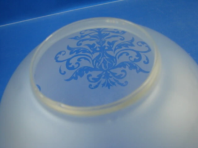 7" Venicia Satin Etched Ball Glass Lamp Light Shade Floral Scene 2 3/4" Fitter 6