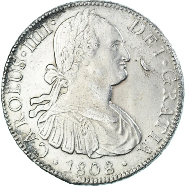 [#1066537] Coin, Spain, Charles IV, 8 Reales, 1808, Mexico, TH, AU(50-53), Silve