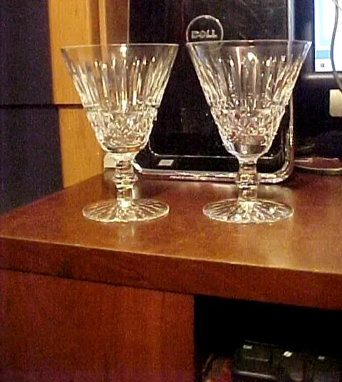 # 2 / Pair Of 2 Waterford Ireland Crystal 7" TRAMORE / MAEVE Water Goblet Set