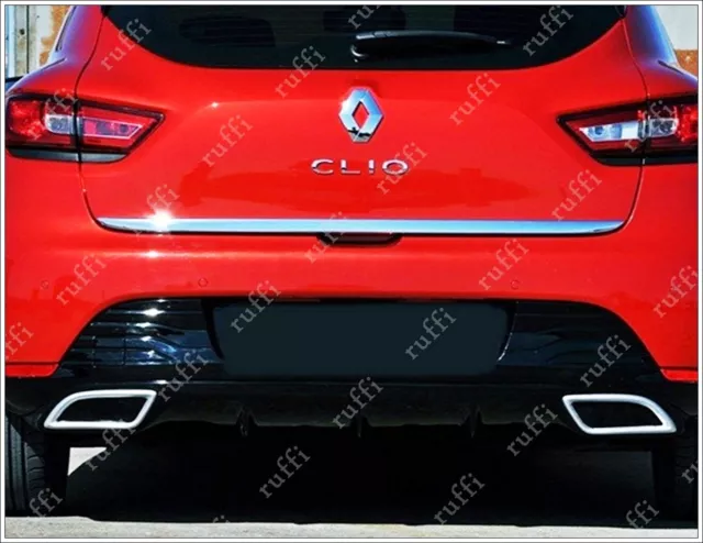 Chromé Sous Arrière Hayon Bordure INOXY pour RENAULT CLIO IV HB 2012 à 2019 3