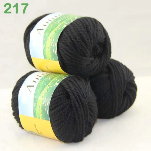 AIP Sale 3 Balls X50gr DIY Hand Knitting Yarn Soft Blankets Wool Silk Velvet 17