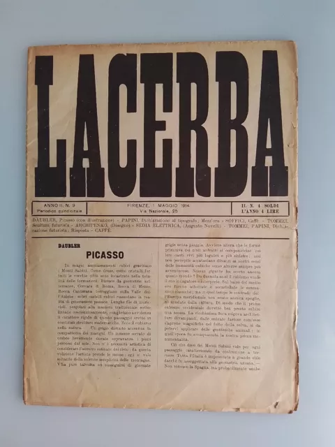 Lacerba Anno II N°9 DEL 1 MAGGIO 1914 Firenze
