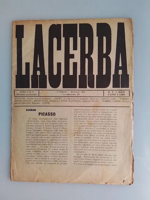 Lacerba Anno II N°9 DEL 1 MAGGIO 1914 Firenze