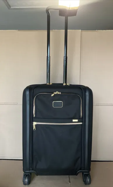 Tumi Alpha 3 22-inch Wheeled Dual Access Continental Carry-On Bag Black/ Gold