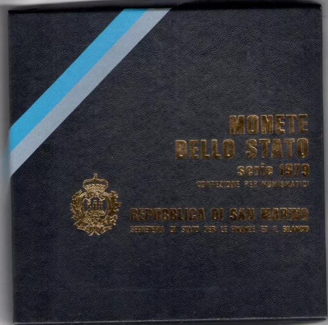 1979 Repubblica di San Marino, Monete Divisionali,FDC con 500 lire in argento