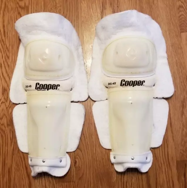 Vintage Cooper DG4S Hockey Shin Pads 17" Length Senior Guards Good condition