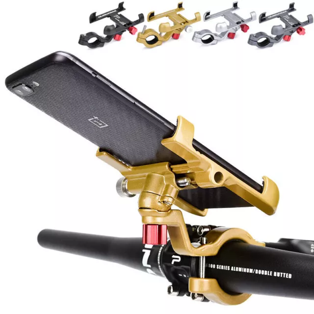 360° Aluminium Motorcycle Handlebar Cell Phone Mount Holder Bicycle GPS Bracket