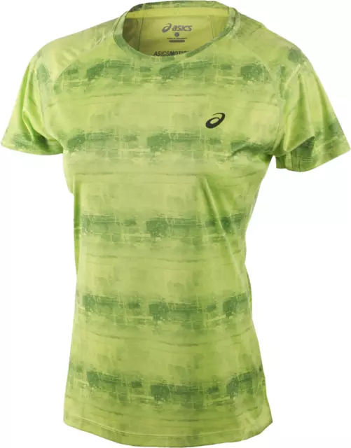 Asics Women's Running T-Shirt (Size XS) Pistachio Fujitrail Graphic Top - New