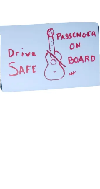 Guitar stuff passenger seat Bumper Sticker/Decals