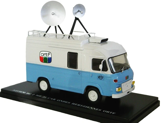 Camionnette Renault Saviem SG MB 35 "Ondes Hertziennes ORTF" - Maquette échelle 1/43 Neuve - Collection Hachette