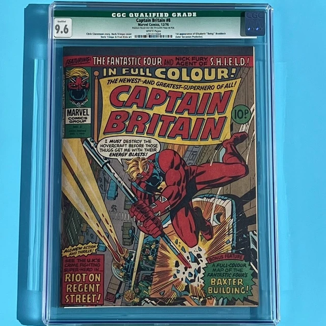 Captain Britain #8 ⭐ CGC 9.6 Qualified ⭐ 1ST BETSY BRADDOCK PSYLOCKE Marvel 1976