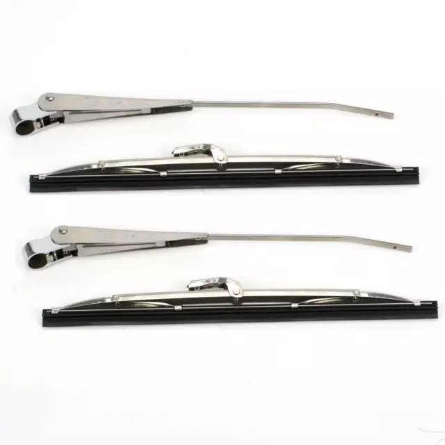 MGB Roadster Stainless Steel Wiper Blades & Arms 1969+ - F258K 2
