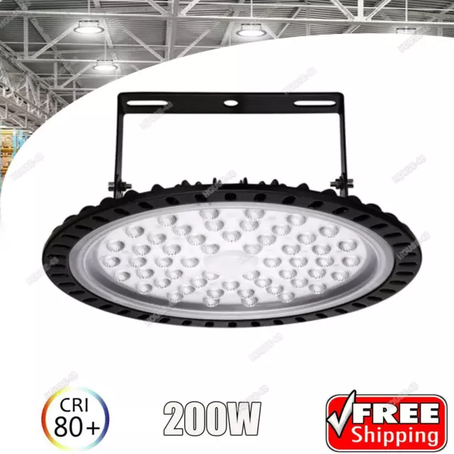 USA LED High Bay Light 200W Watt Warehouse Led Shop Lighting Fixture UFO 20000LM