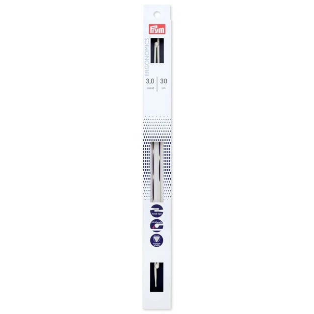 Prym Simple Pointu Ergonomique 30cm Tricot Aiguilles Broche Choisir De 3mm -
