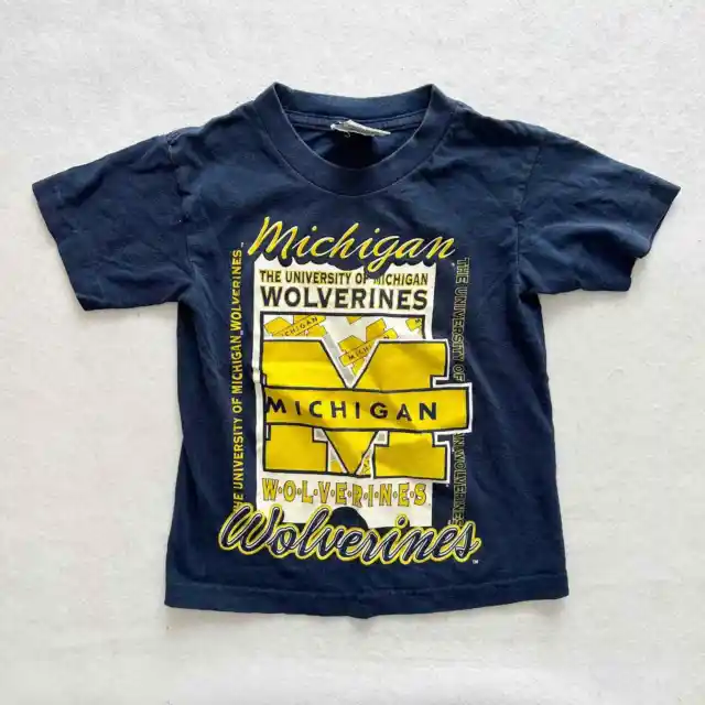 Vintage Michigan Wolverines Graphic Tee: 6/7y?
