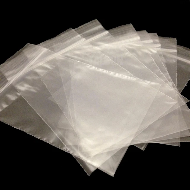 100Pcs/ Set Small Transparent Bags Plastic Baggies Self Seal Resealable Mini Bag