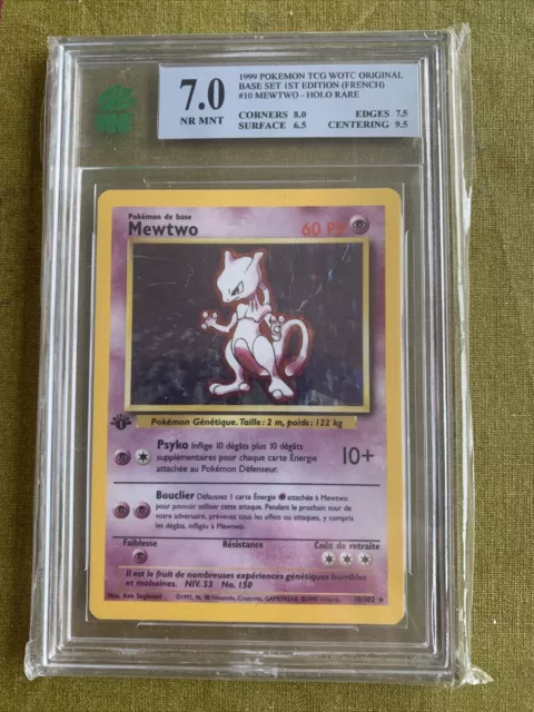 Carte Pokémon Mewtwo Holo 10/102 Edition 1 - Set de Base - FR -MNT 7