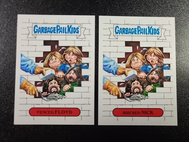 Pink Floyd The Wall Dark Side of the Moon 2 Card Set Garbage Pail Kids