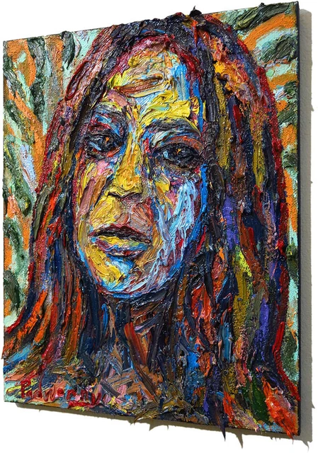 Original Portrait Oil█Painting█Vintage█Impressionism█Art█Signed Abstract Unique