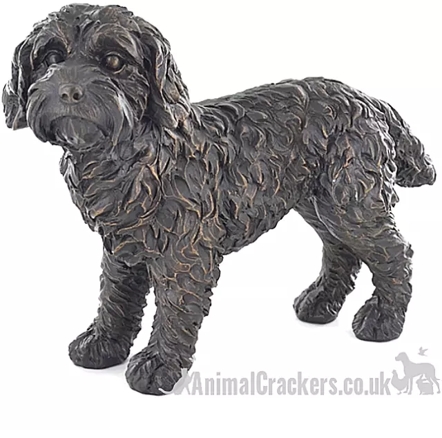 Large Cockapoo Bronze effect ornament figurine sculpture Doodle Dog lover gift