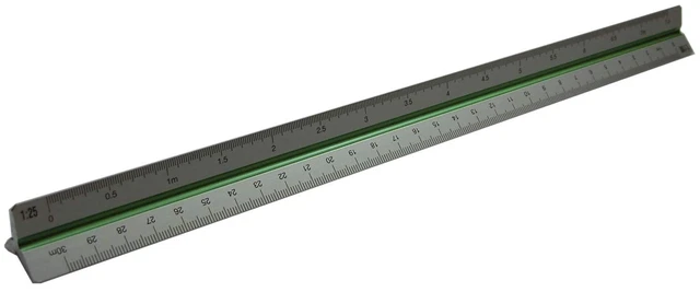 RUMOLD 195DIN30 TRIANGULAR MASS – RULER 30 cm Aluminium $23.85 ...