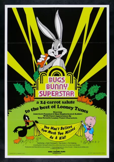 BUGS BUNNY SUPERSTAR * CARTOON ANIMATION CineMasterpieces MOVIE POSTER 1975