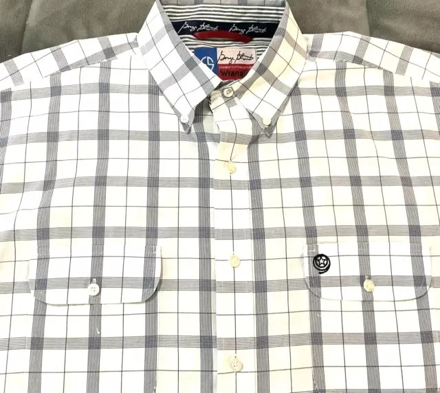 WRANGLER GEORGE STRAIT Mens Long Sleeve Shirt Size XL Cowboy Cut Plaid ...