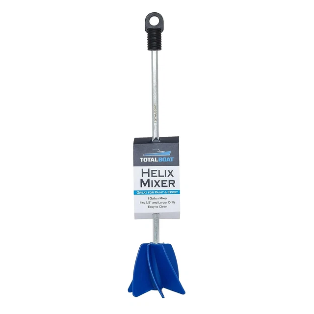 TotalBoat Helix Mixer Drill Attachment - Stirrer Mixes Epoxy Resin, Paint and Si